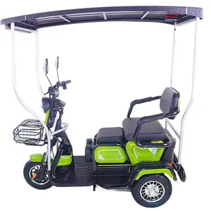 New Style Solar Energy Powered Electric Tricycle 3 Wheel Motorcycle Solar