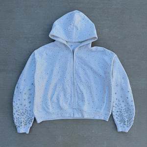 Sudaderas con Capucha Personalizadas con Estampado Completo, Sudaderas con Capucha Extra Grandes con Cremallera y Diamantes de Imitación - Product Image 4