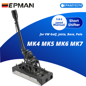 EPMAN Performans CNC Alüminyum Kısa Vites Kolu, VW Golf MK4 MK5 MK6 MK7 Audi A3 TT 2003-2018 EPAA01G316K için Araç Vites Topuzu ile - Product Image 1