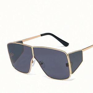 Lunettes de soleil carrées de luxe 2019 pour homme et femme, coupe-vent, style SteamPunk, en métal, pour la conduite - Product Image 4