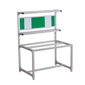 Banc de travail multifonctionnel en alliage d'aluminium Table d'assemblage d'atelier Table de travail à cadre en aluminium