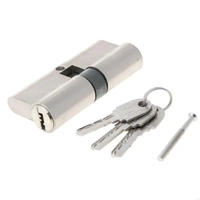Serrure à cylindre européen SSR de bonne qualité, entraxe 70 mm, 60-100 mm, en laiton, zinc, aluminium, pour porte, 3 clés, nickelé noir