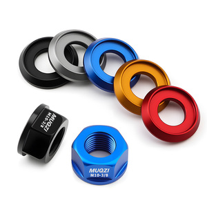 Muqzi nhôm khóa Nut m9x1.0 m10x1.0 m10x3/8 Xe Đạp Bánh xe trung tâm trục hạt cho xe đạp leo núi gấp xe đạp - Product Image 2