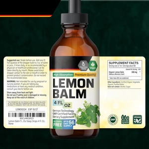 Gotas Líquidas de Balsamo de Limón de Marca Privada para el Alivio del Estrés, Extracto Orgánico de <span class=keywords><strong>Melissa</strong></span> para la Ansiedad y el Sueño, OEM - Product Image 2