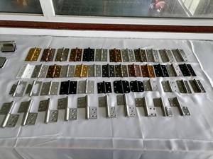 Charnières de <span class=keywords><strong>porte</strong></span> 3-1/<span class=keywords><strong>2</strong></span> "X 3.5 pouces, 5/8 rayons Charnières en nickel brossé Résistance à la corrosion Symétrie bilatérale Charnière carrée - Product Image 6