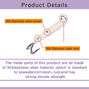 Oem Pesca Gancho de Remolque para Pesca en Alta Mar, Gancho de Ancla para Barco, Gancho de Pesca de Caballa Golden Gun, Gancho de Remolque de Plástico para Caballa, Gancho Doble - Product Image 3
