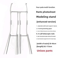 Support de Présentation Multifonctionnel à Quatre Barres pour Pantalons - Mannequins Idéaux et Cintres Invisibles pour Accessoires de Prise de Vue de Vêtements