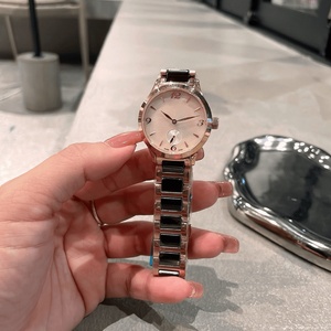 Montre de luxe haut de gamme, mouvement à quartz de précision, aiguille en forme de feuille de saule, bracelet en céramique et acier inoxydable, étanche, Longines. - Product Image 3