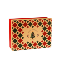 Boîte d'emballage en carton à impression personnalisée recyclable réutilisable produit de qualité supérieure ensemble de cadeaux de Noël avec sac à main, feuille d'or rose
