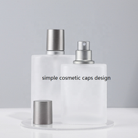 Couronne en argent et cuivre galvanisé, carré et rond avec bouchon en métal, bouchons de bouteille d'eau de Cologne personnalisés en alliage de Zinc