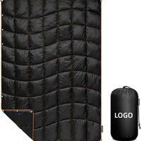 Couverture de camping gonflable pliable, couverture de voyage thermique en nylon matelassé, hydrofuge, 131x192cm, pour randonnée en plein air, pique-nique