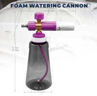Lance à mousse électrique haute pression 1000W pour lavage auto, en acier inoxydable et laiton, avec bouteille en plastique, pistolet pulvérisateur, canon à mousse neige