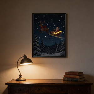 Impression lumineuse néon pour Noël, art mural LED, impression LED Père Noël, rennes, cloche <span class=keywords><strong>de</strong></span> Noël, encadrement pour décoration - Product Image 2