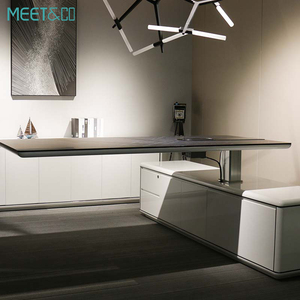 Professional L Shaped Corner Office <b>Desk</b> Electric Height Adjustable Extendable Modern Minimalist Design Commercial Office - Product Image 1