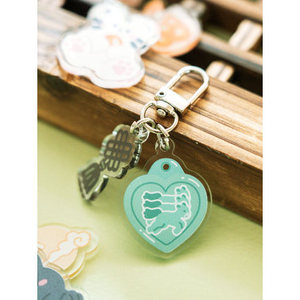 Portachiavi luce tradizionale stile cartone animato acrilico e plastica con lega di metallo personalizzato Digital foto portachiavi per chiavi - Product Image 1