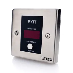 MiTEC kızılötesi çıkış düğmesi anahtarı kapı açma erişim kontrol sistemi için hiçbir dokunmatik temassız çıkış paneli LED