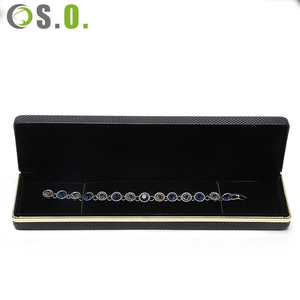 Cajas de Embalaje de Joyería de Pintura Negra Personalizada de Primera Calidad para Collares, Pulseras, Anillos, Pendientes, Caja de Joyería con Borde Dorado - Product Image 2
