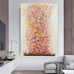 Mintura fait à la main grande toile 3D <span class=keywords><strong>couteau</strong></span> fleur <span class=keywords><strong>peinture</strong></span> à l'<span class=keywords><strong>huile</strong></span> personnalisé moderne décor à la maison mur Art en gros retour charge terne - Product Image 2