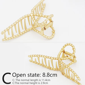 Koreanische Metall große Haarnadel platte Haar rutsch feste Legierung Haar Krallen <span class=keywords><strong>clips</strong></span> für Frauen 2021 - Product Image 5