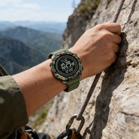 Multifunktionale Digitale Sportuhr für Herren Outdoor-Sport Countdown Kompass Wettervorhersage Herren-Wecker Großhandel