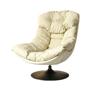 เก้าอี้โซฟาเดี่ยวสไตล์นอร์ดิกสุดหรู ปรับเอนได้ หมุนได้ เหมาะสำหรับห้องนั่งเล่นหรือระเบียง พร้อมฟังก์ชั่นปรับเอน - Product Image 2