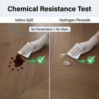 Suelo de Madera de Roble Antibacteriano de Tres Capas, 690x127mm, Acabado Transparente con Protección UV, Resistente a Químicos, para Exteriores y Parques