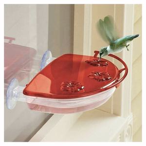 ถาดให้อาหารนกแบบติดกระจก 8 ออนซ์ พร้อมที่วางอาหาร 3 จุดและที่นั่งสำหรับนกฮัมมิงเบิร์ด - Product Image 5