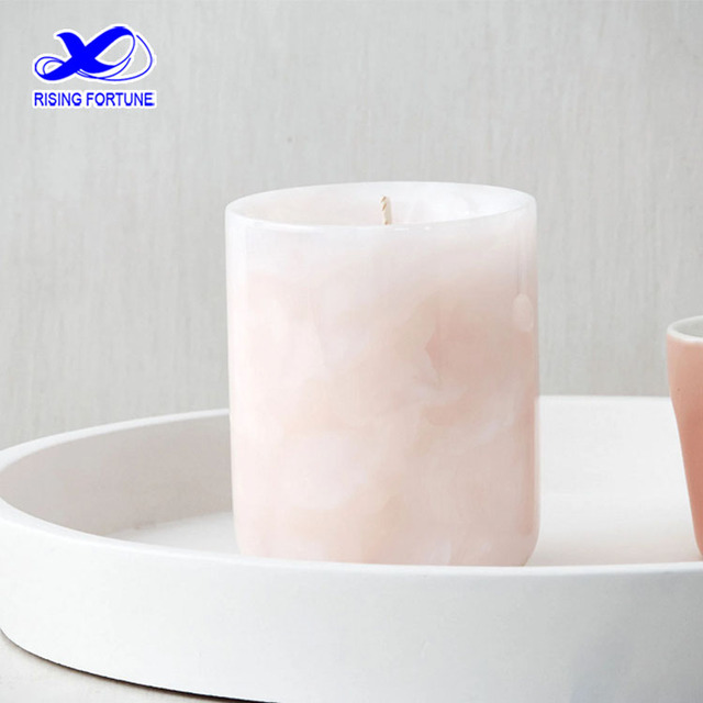 Custom Unique Design Natural Stone Pink Onyx Marble Accessory Products Onyx Candle Holder