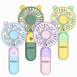 Nuevo Ventilador Eléctrico USB Portátil Mini Creativo de Mano Recargable de Plástico con Soporte para Uso en Exteriores, Automóviles y Hoteles - Product Image 1