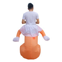 Costumes de fête d'Halloween transfrontaliers spéciaux, Poupées gonflables à chevaucher, Costume de personnage masculin rose pour adultes, Haute qualité