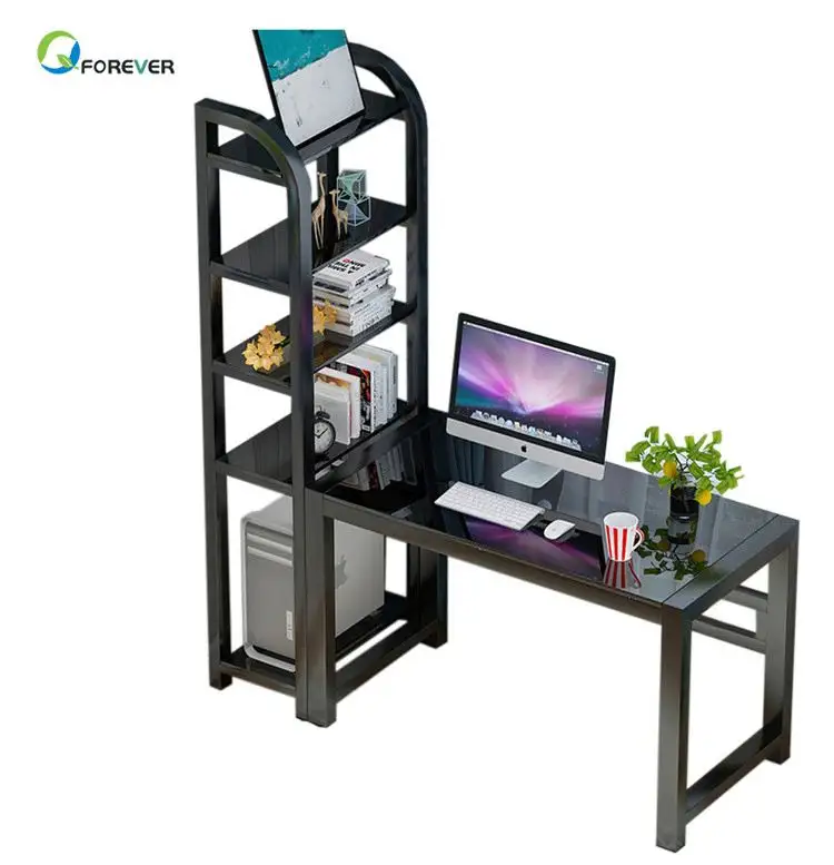 YQFOREVER Computer desktop home student desk con libreria camera da letto economy moderno tavolo combinato minimalista