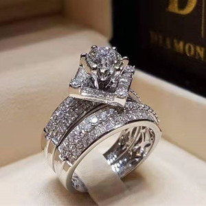 Anello di fidanzamento da donna in oro bianco con diamante naturale taglio brillante rotondo, gioielli con diamanti DJ017 - Product Image 1