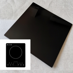 Plaque en <span class=keywords><strong>verre</strong></span> céramique noire résistante à la chaleur pour induction, 4 mm ou 6 mm d'épaisseur - Product Image 4