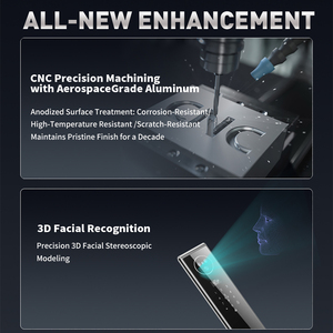 Huella dactilar facial 3D completamente automática, la cerradura de puerta inteligente de gama alta admite Autenticación de huella dactilar y contraseña - Product Image 4
