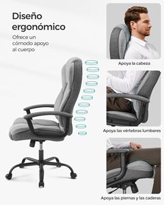 <span class=keywords><strong>Chaise</strong></span> de jeu <span class=keywords><strong>SONGMICS</strong></span> avec accoudoirs <span class=keywords><strong>chaise</strong></span> de direction avec hauteur réglable pour étude de bureau à domicile <span class=keywords><strong>chaise</strong></span> de bureau à dossier haut en cuir - Product Image 3