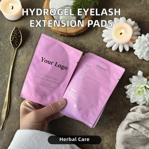 カスタム再利用可能コットンシートハーブ栄養まつげエクステンションパッド白ピンクアイパッチ（まつげエクステンション用） - Product Image 3
