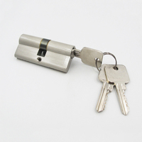 Cylindre de serrure à mortaise double ouverte en nickel brossé sur mesure 60 mm, grade 2 ANSI, noyau de verrouillage de porte en zinc de qualité supérieure