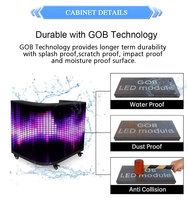 Pantalla LED P2 GOB a Todo Color para Festivales de Música, Bares Nocturnos, Interiores, Clubes Móviles, Video Wall Digital, Mesa Curva, Pantalla LED para Cabina de DJ