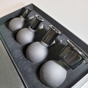 Ensemble de ventouses à presser à la main, 2 pièces, noir et blanc, dédié au <span class=keywords><strong>visage</strong></span>, lifting du <span class=keywords><strong>visage</strong></span>, ventouses <span class=keywords><strong>en</strong></span> caoutchouc et <span class=keywords><strong>en</strong></span> <span class=keywords><strong>verre</strong></span>, massage sous vide, ventouses Hijama, pot cosmétique - Product Image 5