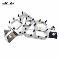 Repose-pieds en alliage d'aluminium JFG pour moto, larges et antidérapants, bleu brûlé, pour Surron Light Bee Dirt Bike