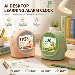 Réveil Dinosaure pour Enfants, Horloge <span class=keywords><strong>de</strong></span> Bureau Mignonne avec IA pour Chambre <span class=keywords><strong>de</strong></span> Garçons et Filles, Horloge d'Étude avec Assistant Vocal et Lecteur <span class=keywords><strong>de</strong></span> Chansons <span class=keywords><strong>de</strong></span> Berceuse - Product Image 1