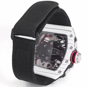 Elegante y Exclusivo Reloj Mecánico Automático con Caja de Fibra de Carbono Blanca, Movimiento Tourbillon, Esqueleto, Unisex, Casual, Resistente al Agua - Product Image 6