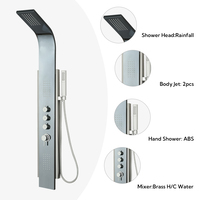 Panel Dinding Shower Mewah Stainless Steel SUS304 dengan Lapisan Titanium Hitam, Tampilan & Sentuhan Mewah, Pijatan Lembut