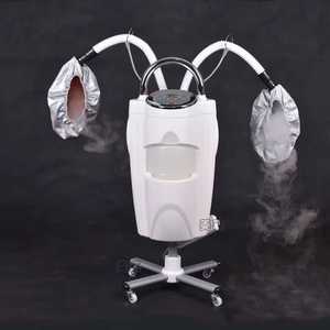 Appareil de soin capillaire ultrasonique vertical professionnel pour salon de beauté et spa, avec deux casques - Product Image 1