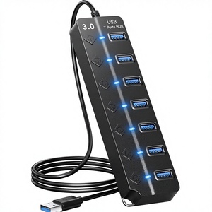 Hub USB 3.0 de 7 Puertos con Interruptores Individuales de Encendido/Apagado para <span class=keywords><strong>MacBook</strong></span>, Surface <span class=keywords><strong>Pro</strong></span>, Unidades Flash y Dispositivos Móviles, Longitud de 0.3M/1.2M - Product Image 1