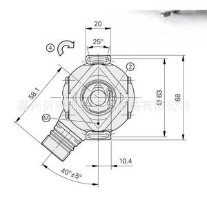 Soporte para Encoder Heidenhain EQN436, Clip Estándar de 58 mm para Aplicaciones de Energía Eólica - Product Image 1