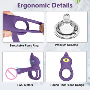 Cincin Pengunci Kontrol Jarak Jauh Nirkabel 10 Getaran <span class=keywords><strong>Vibrator</strong></span> Penis untuk Pria dan Wanita Produk Dewasa - Product Image 2