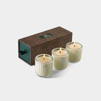 New Arrival Drawer Design Luxury Rigid Customization Logo Special Paper Textured Tealight Candle Box Packaging