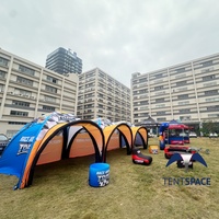 Tente gonflable publicitaire durable avec impression par sublimation, imperméable, pour activités de festival et fournisseurs de services