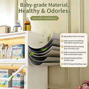 Armario de Almacenamiento Abatible de Acero con Puertas de Acrílico o Vidrio Templado, <span class=keywords><strong>Librero</strong></span> Multinivel a Prueba de Polvo para Oficina en Casa y Estudio - Product Image 5